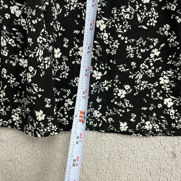 Uniqlo Sleeveless Black & White Floral Midi Dress Polyester M0076 - Picture 10 of 11